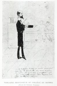 Verlaine teaching at the Institution Notre-Dame in Rethel by Germain Nouveau
